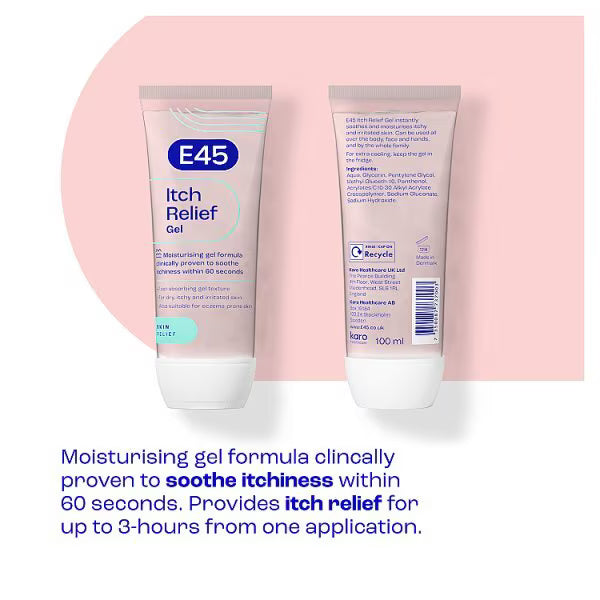 E45 Itch Relief Gel for Dry Skin - British product