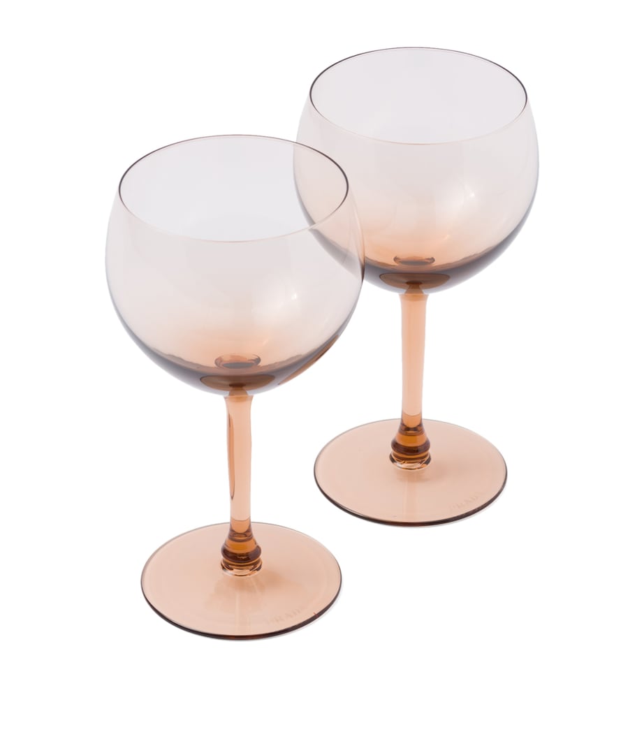 Prada New York red wine glasses 2-pack imported from the UK