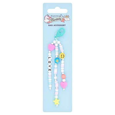 Clip porte-clés fantaisie avec perles 4 designs