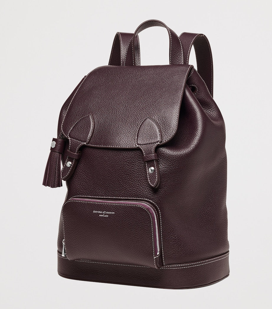 Aspinal of London medium leather Hudson backpack, imported from the UK