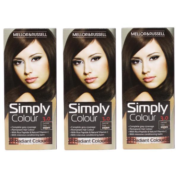 Simply Colour hair dye Natural Dark Brown 3.0 - British product