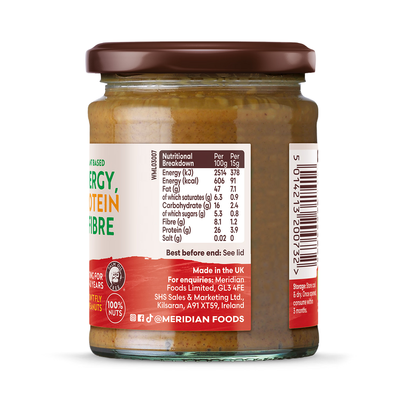 Meridian organic crunchy peanut butter 280g - British product