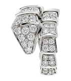 Bvlgari Serpenti Viper ring in white gold with diamonds, UK version