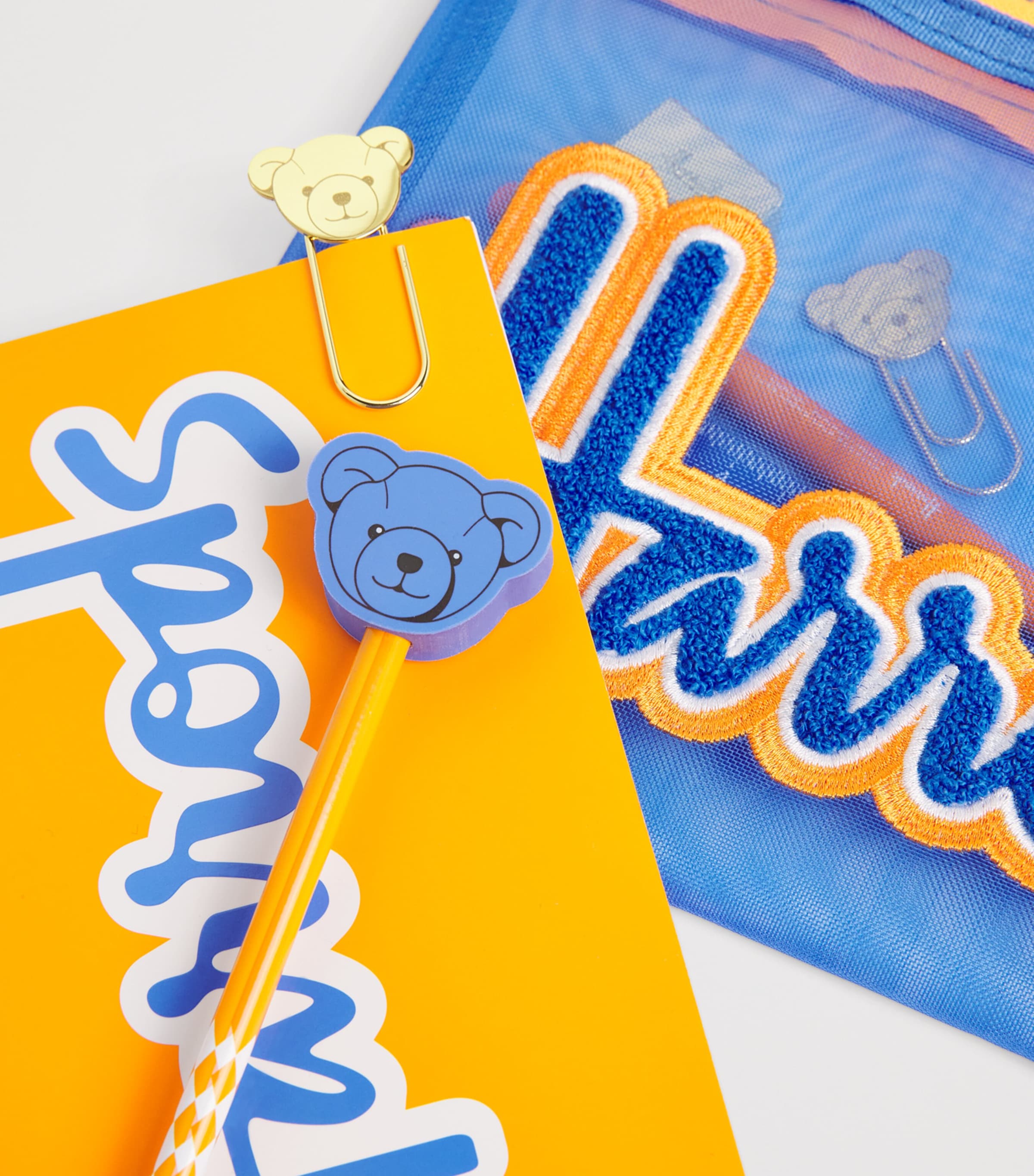 Harrods Filled Logo pencil case and stationery set, UK version