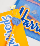 Harrods Filled Logo pencil case and stationery set, UK version