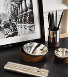 Christofle silver-plated wood Uni trinket box - British product