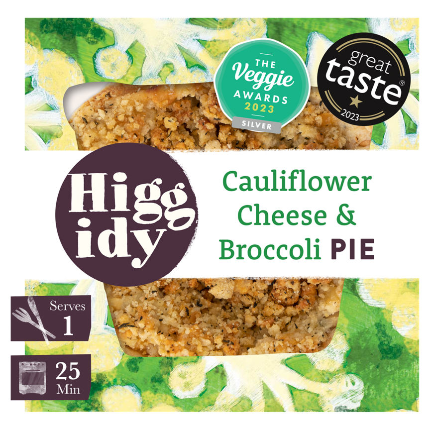 Higgidy Cauliflower Cheese & Broccoli Pie with Cheddar, Red Leicester & Emmental GOODS ASDA   