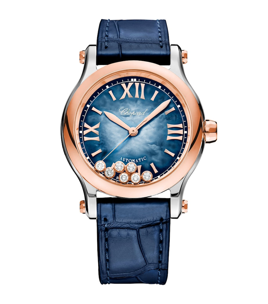 Chopard Happy Sport rose gold diamond watch 36mm (British brand)