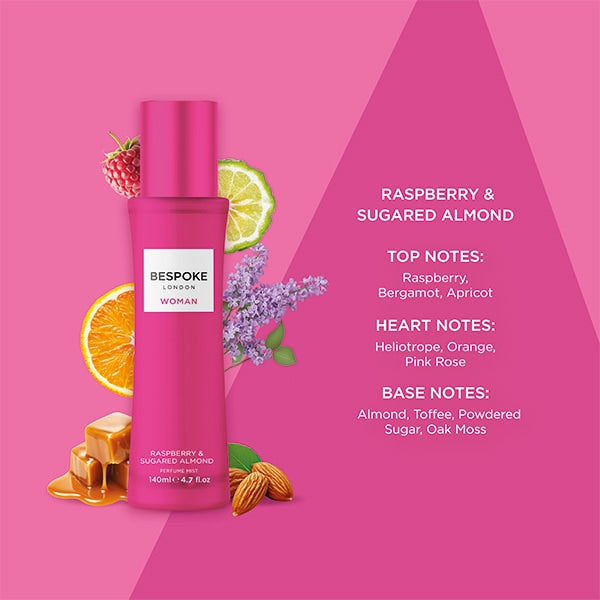 Bespoke Woman Perfume Mist Raspberry Sugared Almond - British product