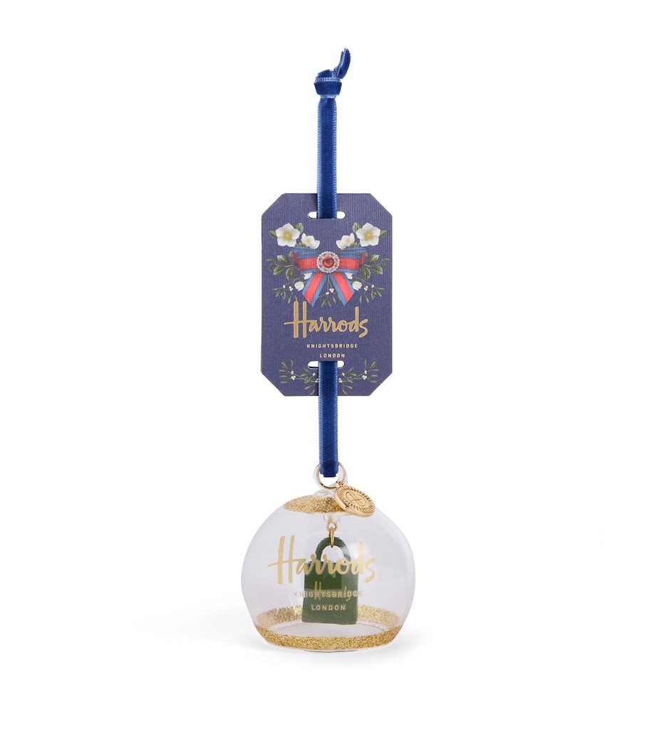 Harrods bag in ball Christmas decoration (British brand)