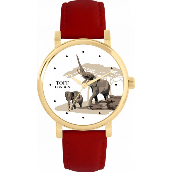 Toff London ladies watch with African elephant design, imported from the UK