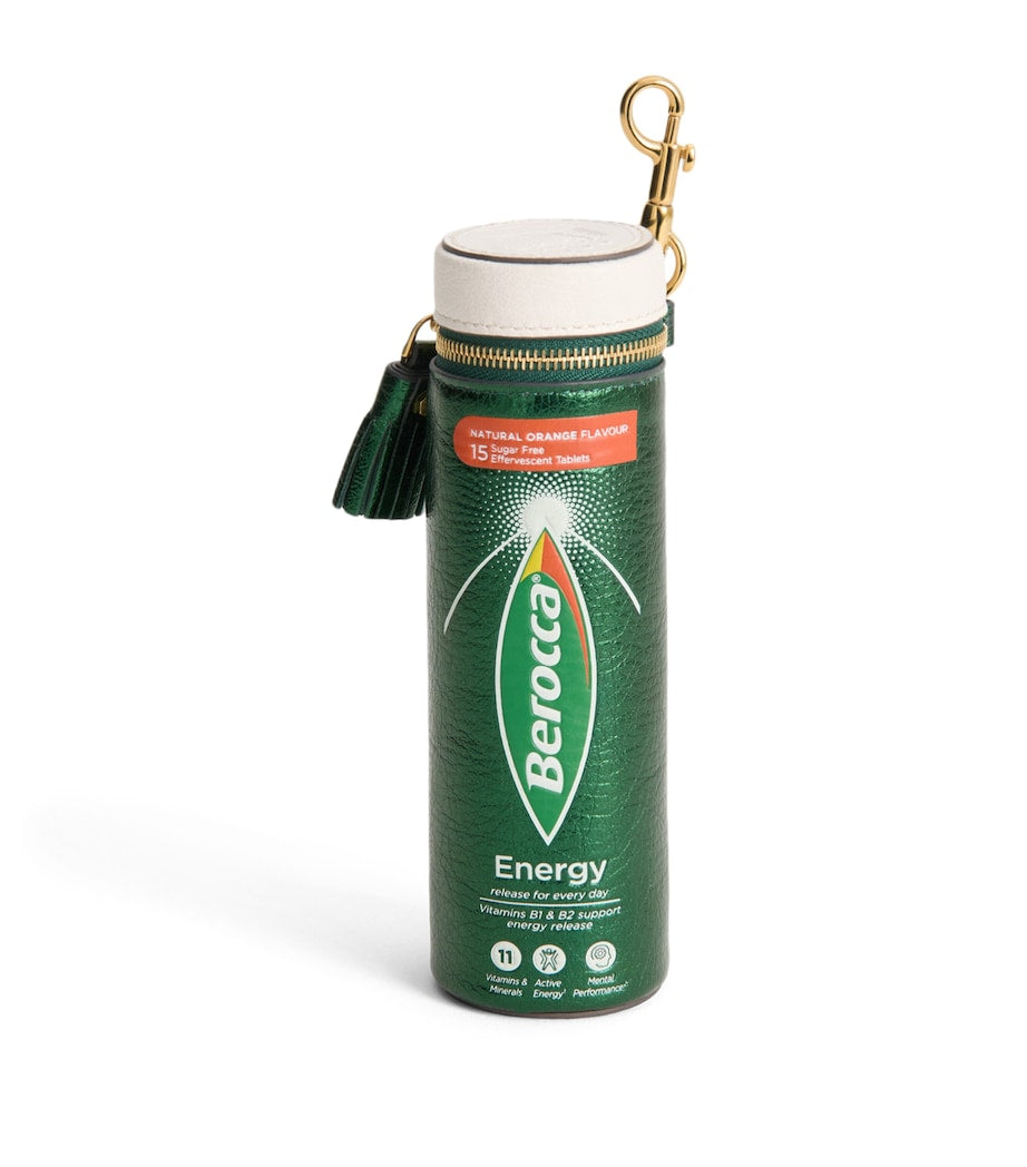 Anya Hindmarch leather Berocca coin purse charm, UK version