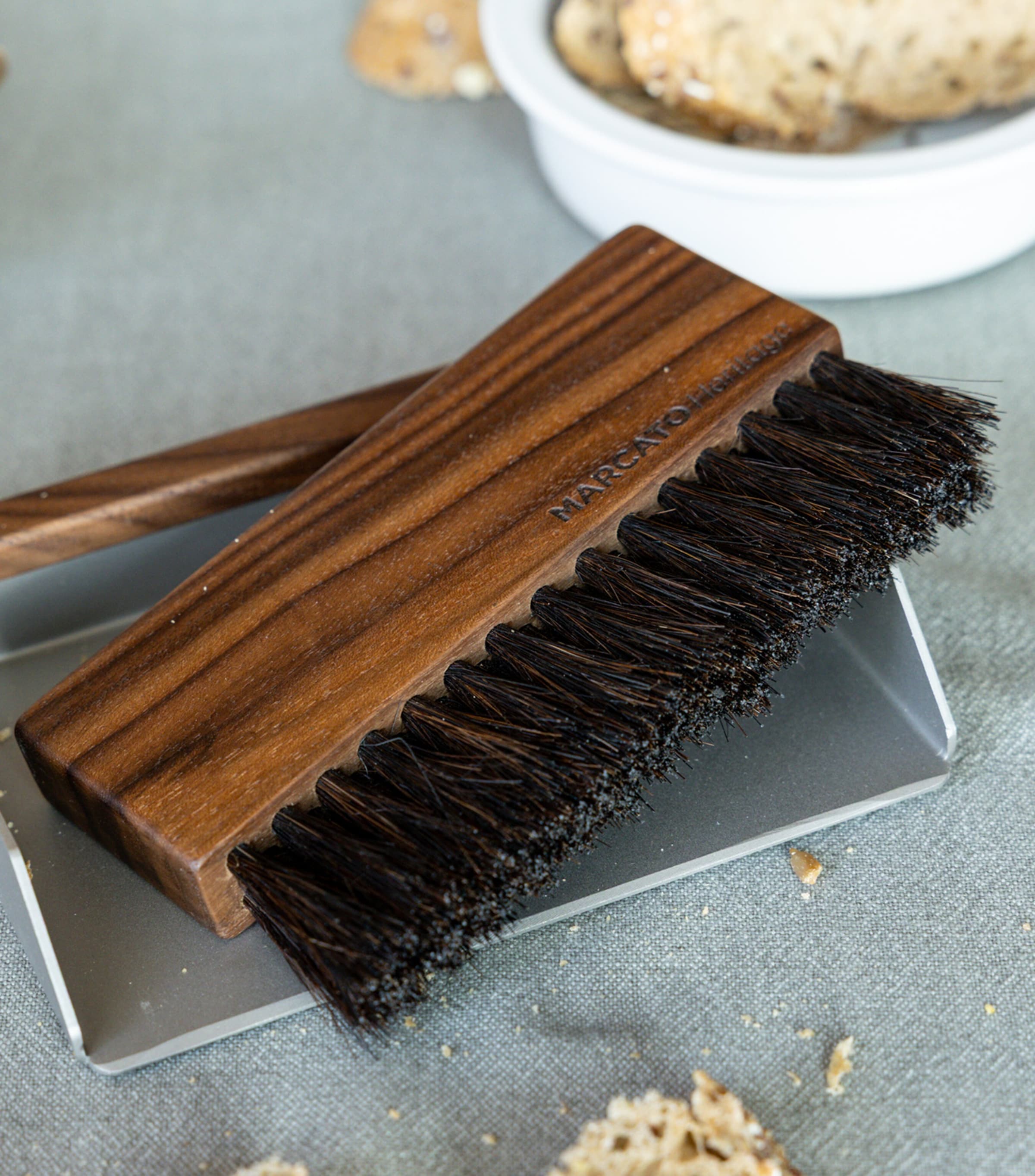 Marcato Briciola brush and crumb catch table dustpan, imported from the UK