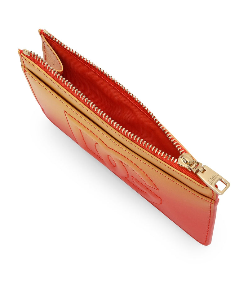 Dolce&Gabbana gradient leather zip card holder, imported from the UK