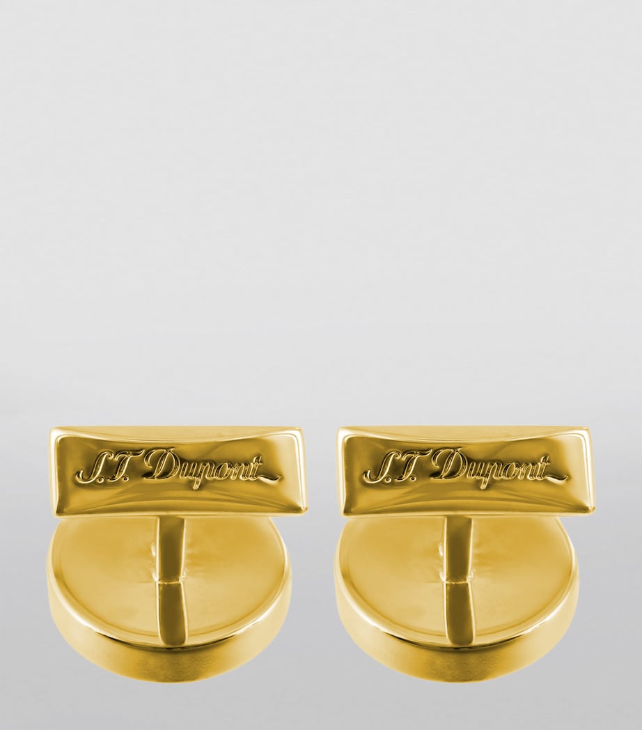 S.T. Dupont cufflinks with engraved logo, imported from the UK