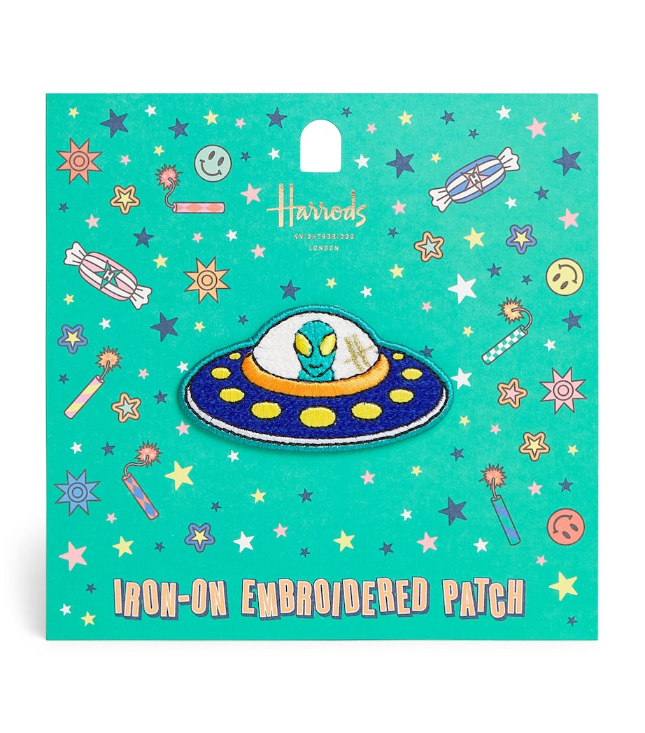 Harrods Pop Rocket alien embroidered patch - British product