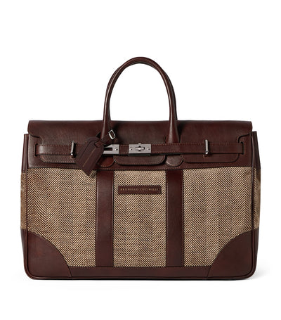 Harrods Brunello Cucinelli Leather-Trim Chevron Holdall- Buy online at McGrocer
