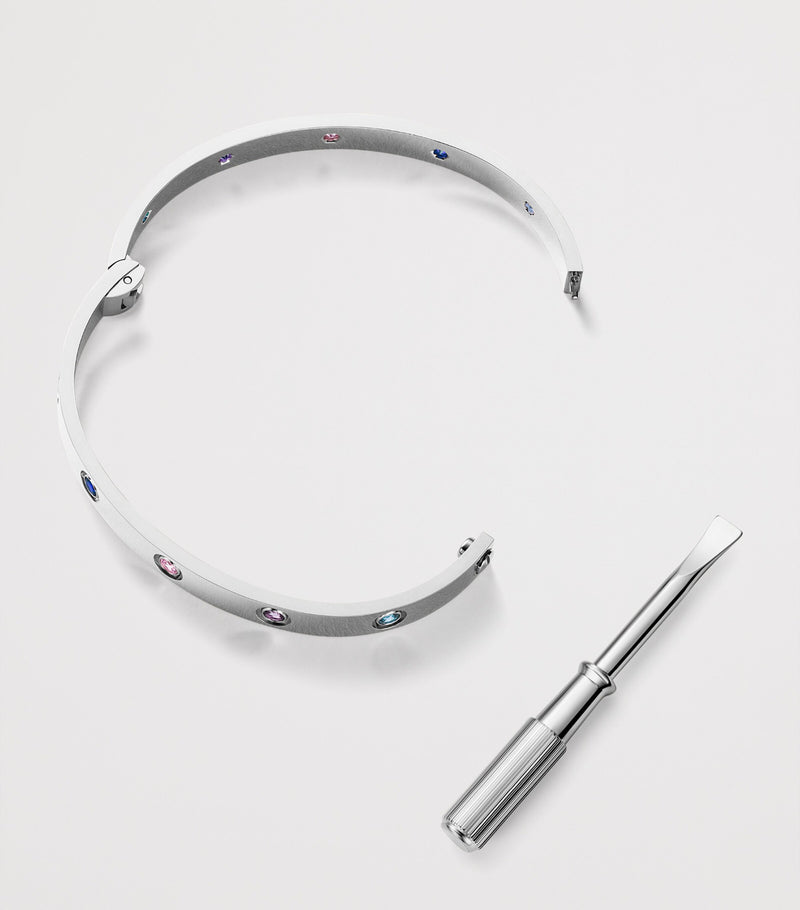 Cartier LOVE bracelet gemstone white gold (British brand)