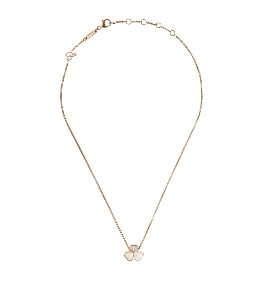 Chopard Happy Hearts mother-of-pearl necklace 18K rose gold - British product