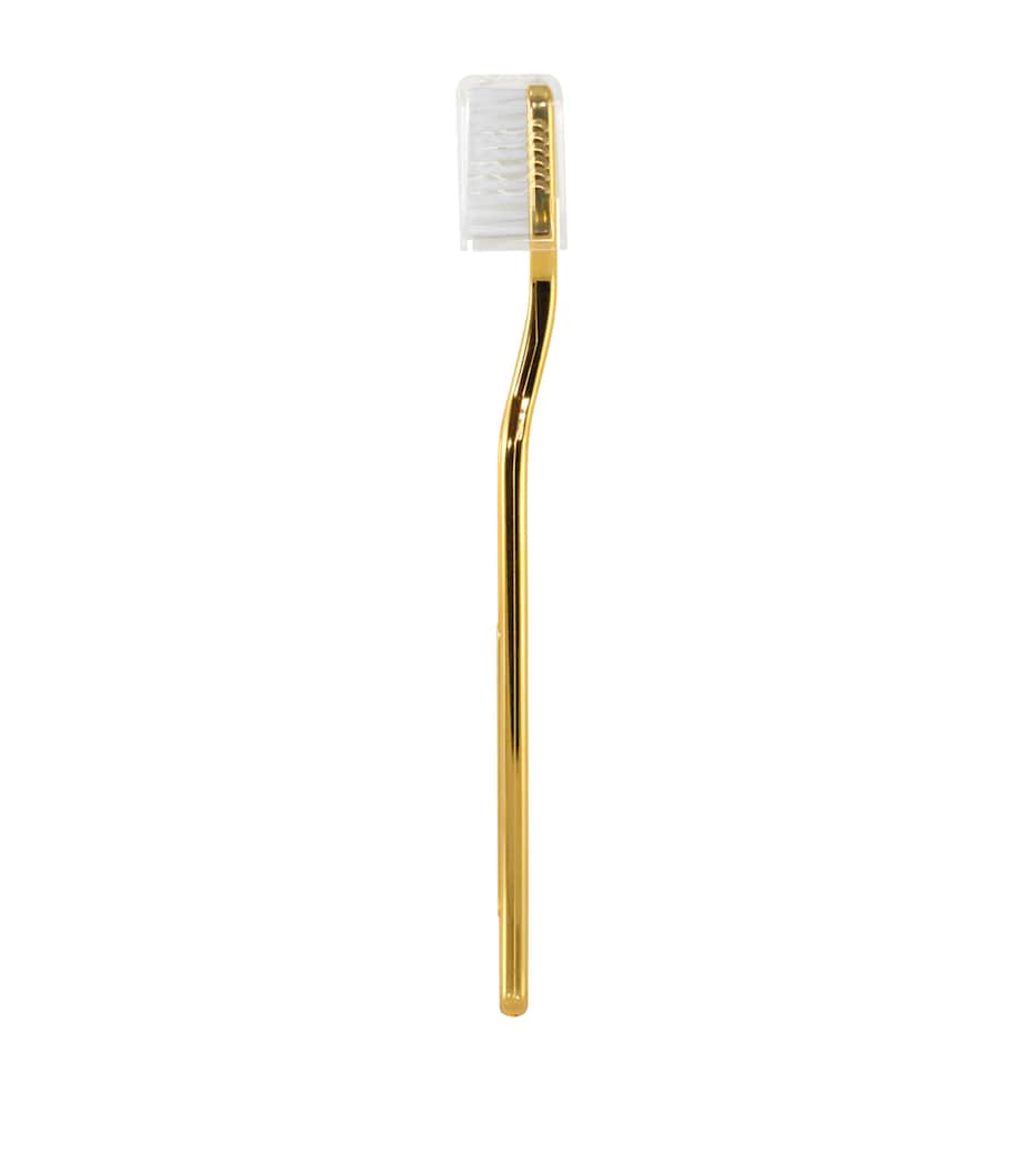 Piave Cosmetics medium gold-plated toothbrush - British product