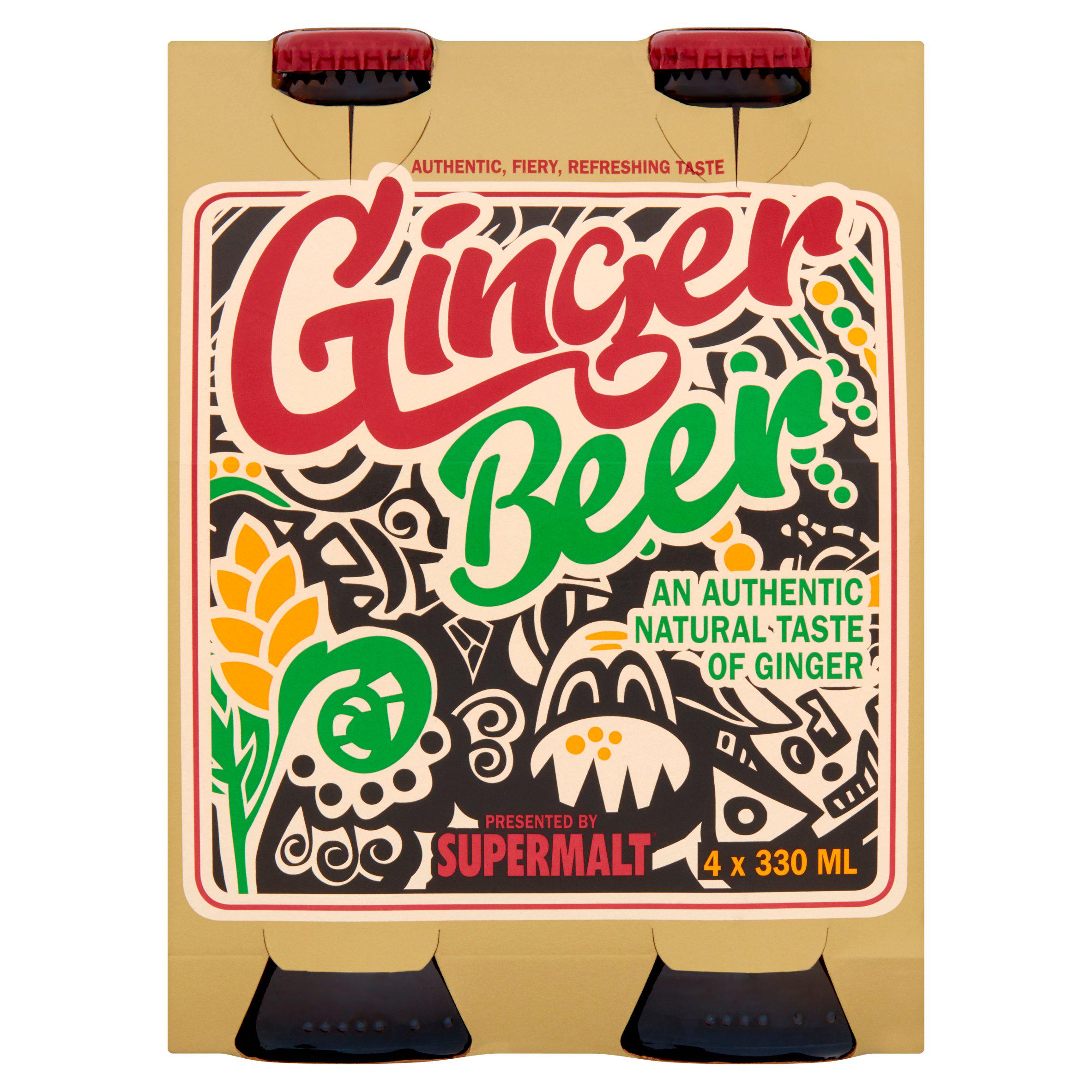 Supermalt Ginger Beer Bottle 4x330ml GOODS Sainsburys   