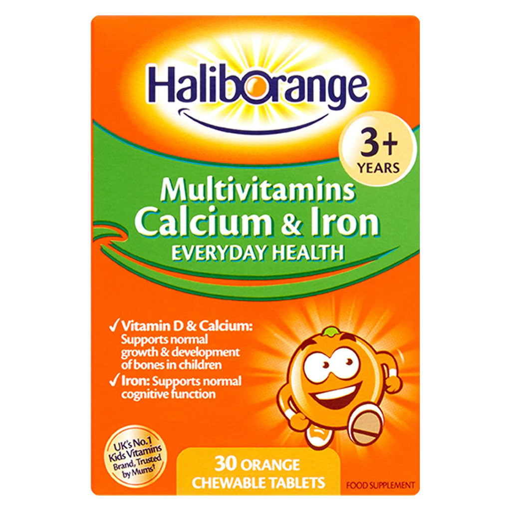 Haliborange Kids Multivitamins Calcium & Iron 3+yrs - 30 Orange Flavour Chewable Tablets