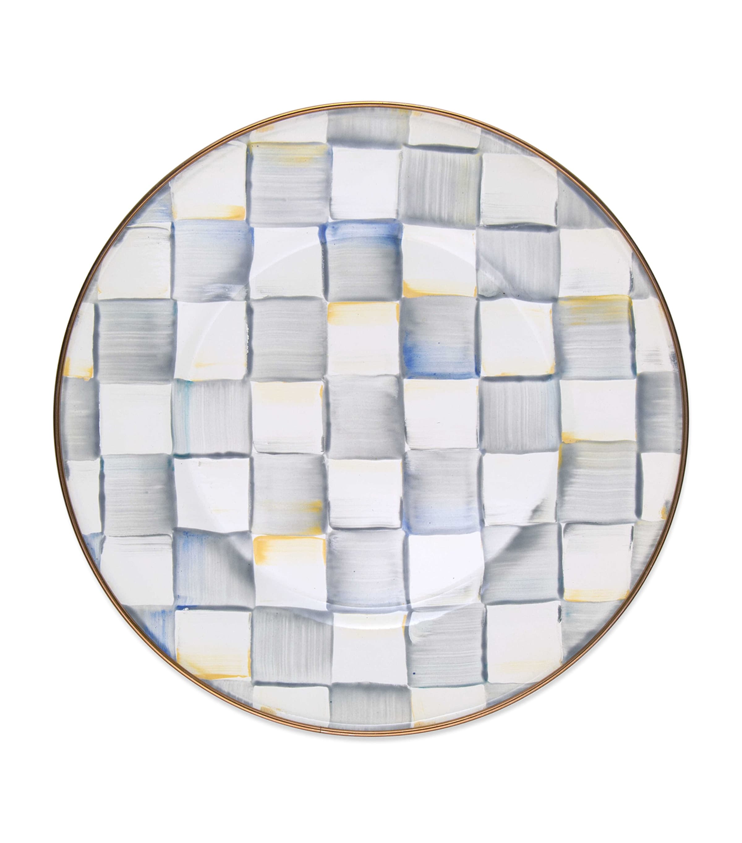 MacKenzie-Childs Sterling Check dinner plate 25cm, imported from the UK