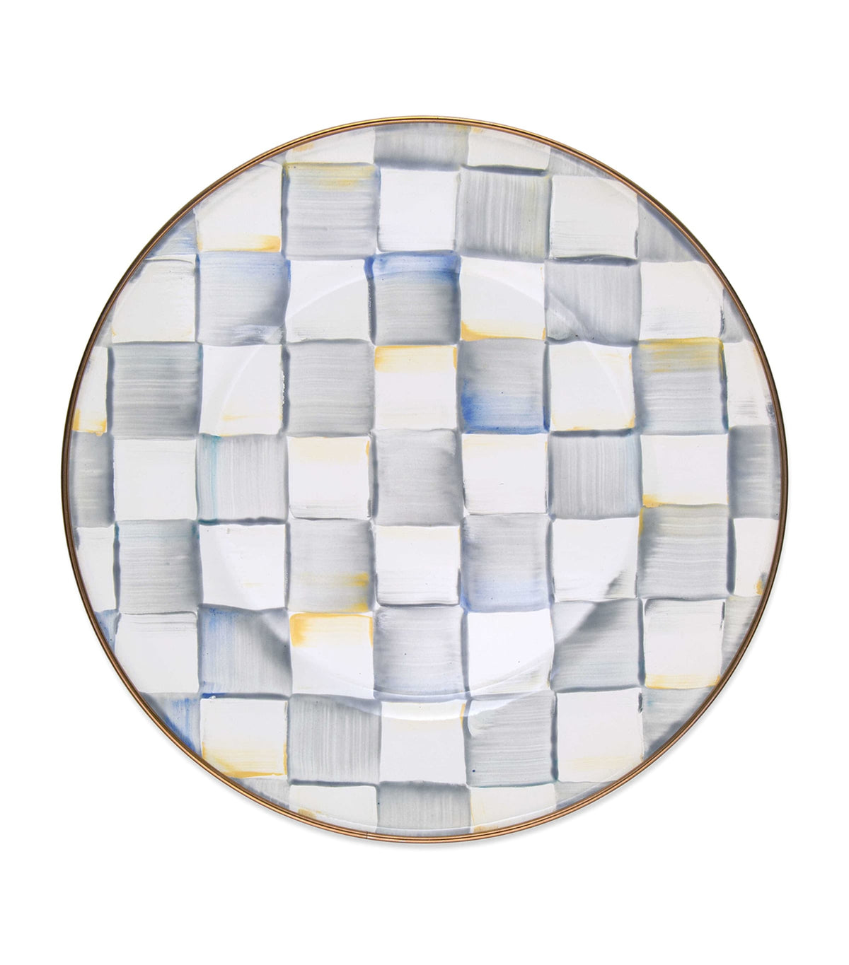 MacKenzie-Childs Sterling Check dinner plate 25cm, imported from the UK