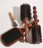 Philip B Mahogany Large Round Hairbrush, imported from the UK