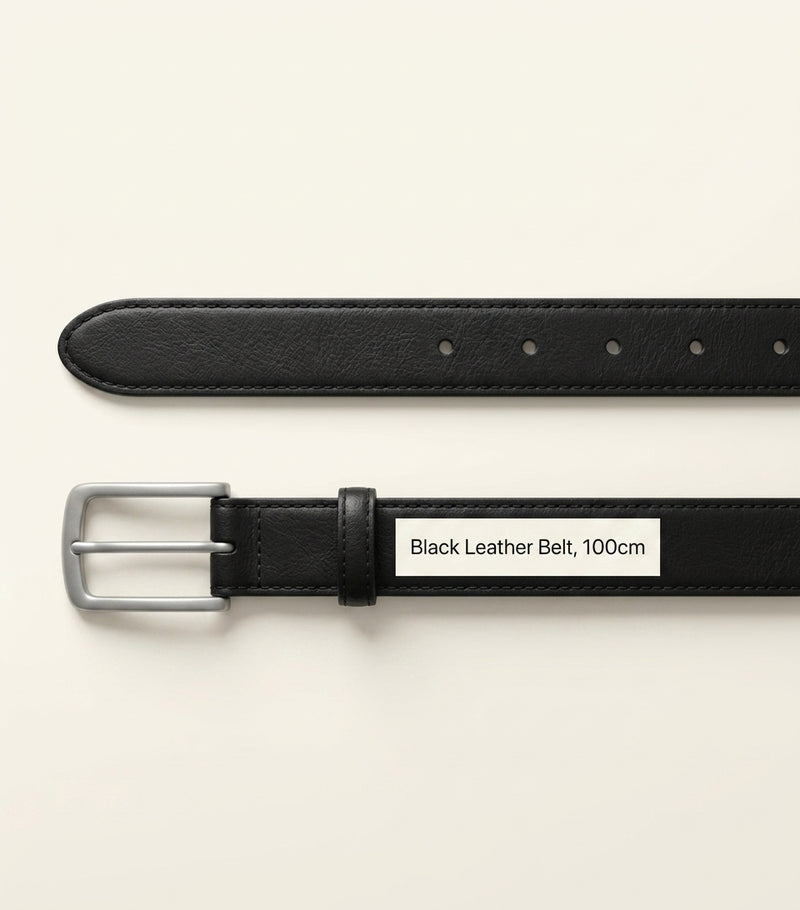 Balenciaga luxury leather belt with B-logo buckle (British brand)