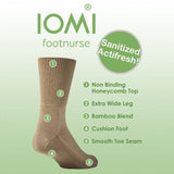 IOMI extra wide bamboo diabetic socks 3 pack, imported from the UK