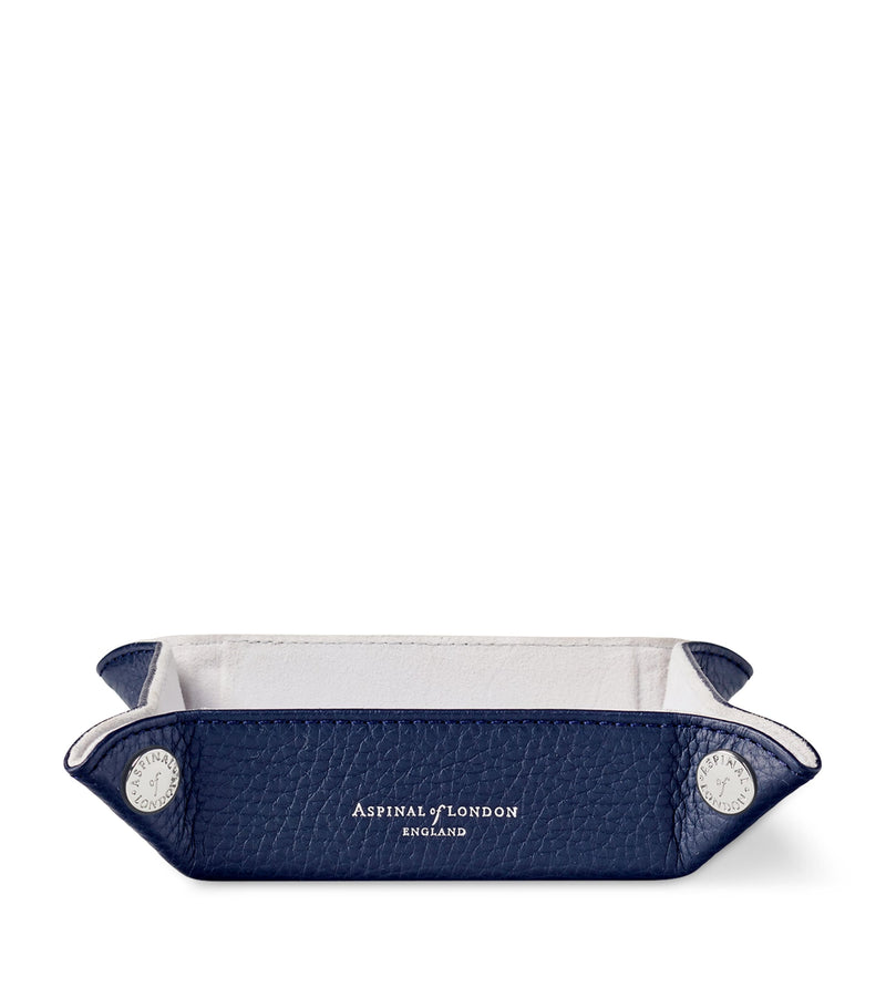 Aspinal leather tidy tray 16cm x 16cm - British product