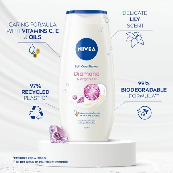 NIVEA Shower Cream Gel, Indulgent Moisture Diamond, 250ml GOODS Superdrug   