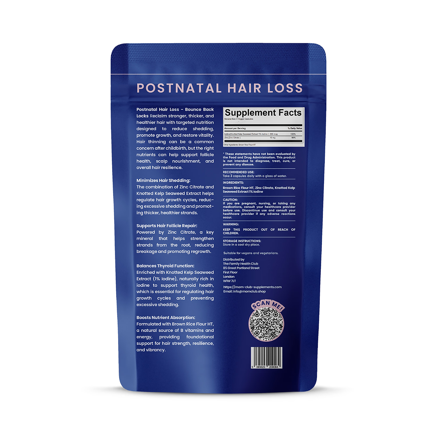 Postnatal hair supplement 90 capsules (British brand)