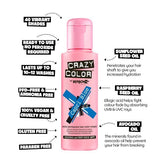 Crazy Color Semi Permanent Hair Color Cream Capri Blue 44 GOODS Superdrug   