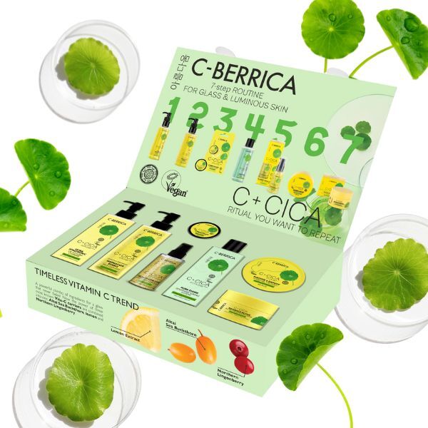 Natura Siberica C+CICA C-Berrica skincare gift set 7pcs - British product