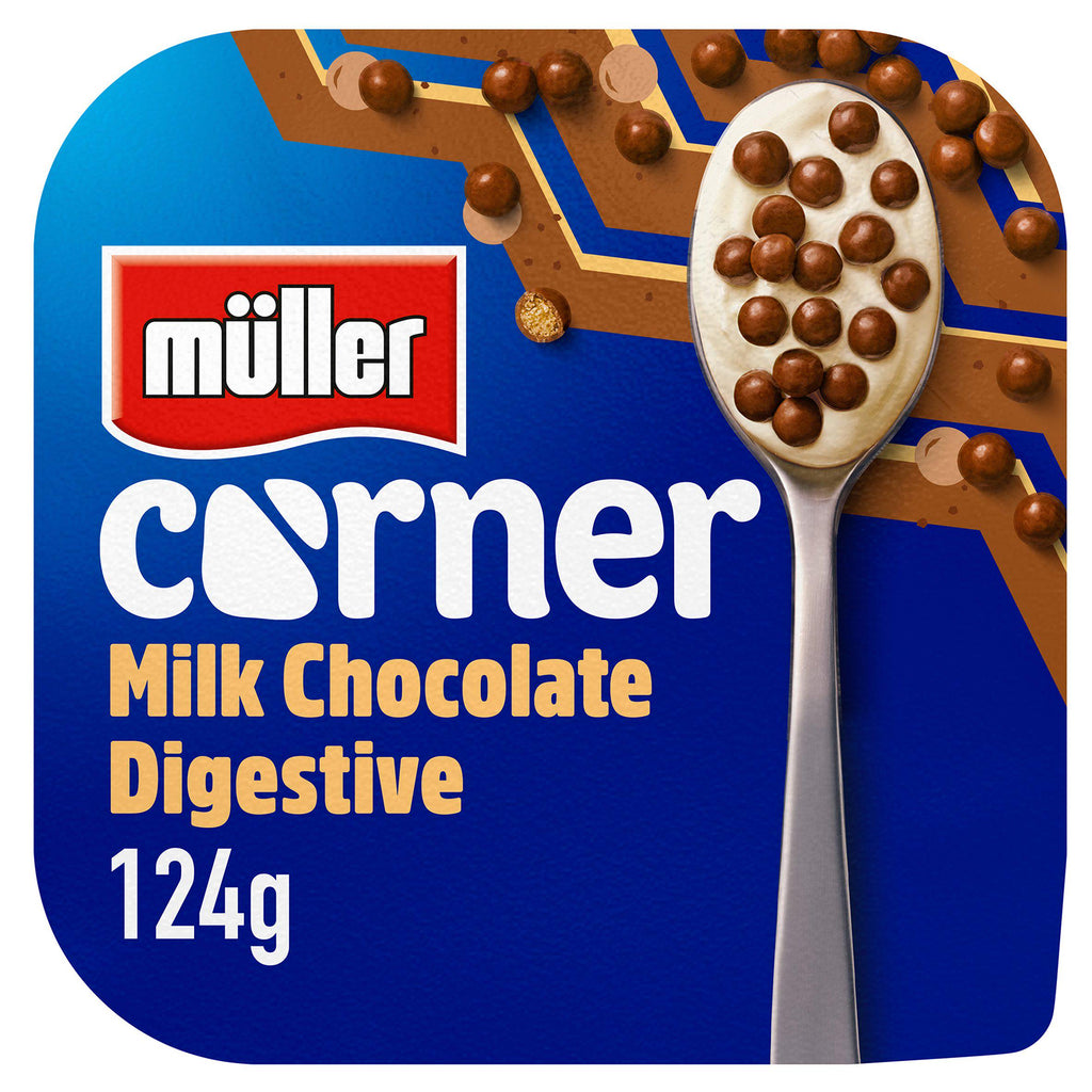 Muller Corner Vanilla Yogurt With Chocolate Digestive Biscuits 124g