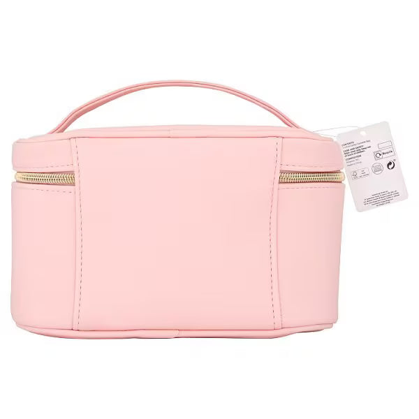 Superdrug pink vanity cosmetic bag travel storage (British brand)
