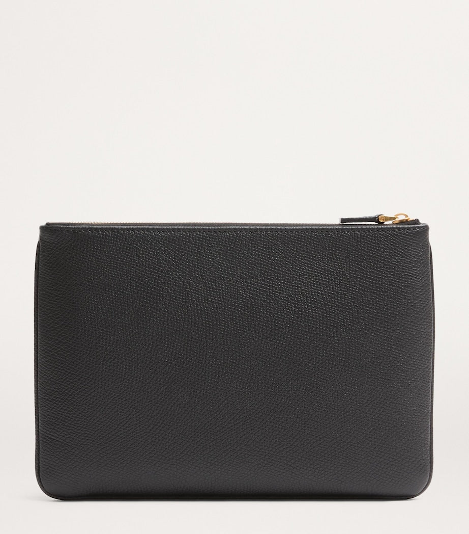 Valentino Garavani leather VLogo Signature pouch medium (British brand)