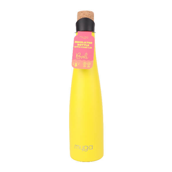 Myga water bottle yellow 700ml, imported from the UK