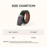 Livingandhome leather belt automatic buckle black 130cm (British brand)