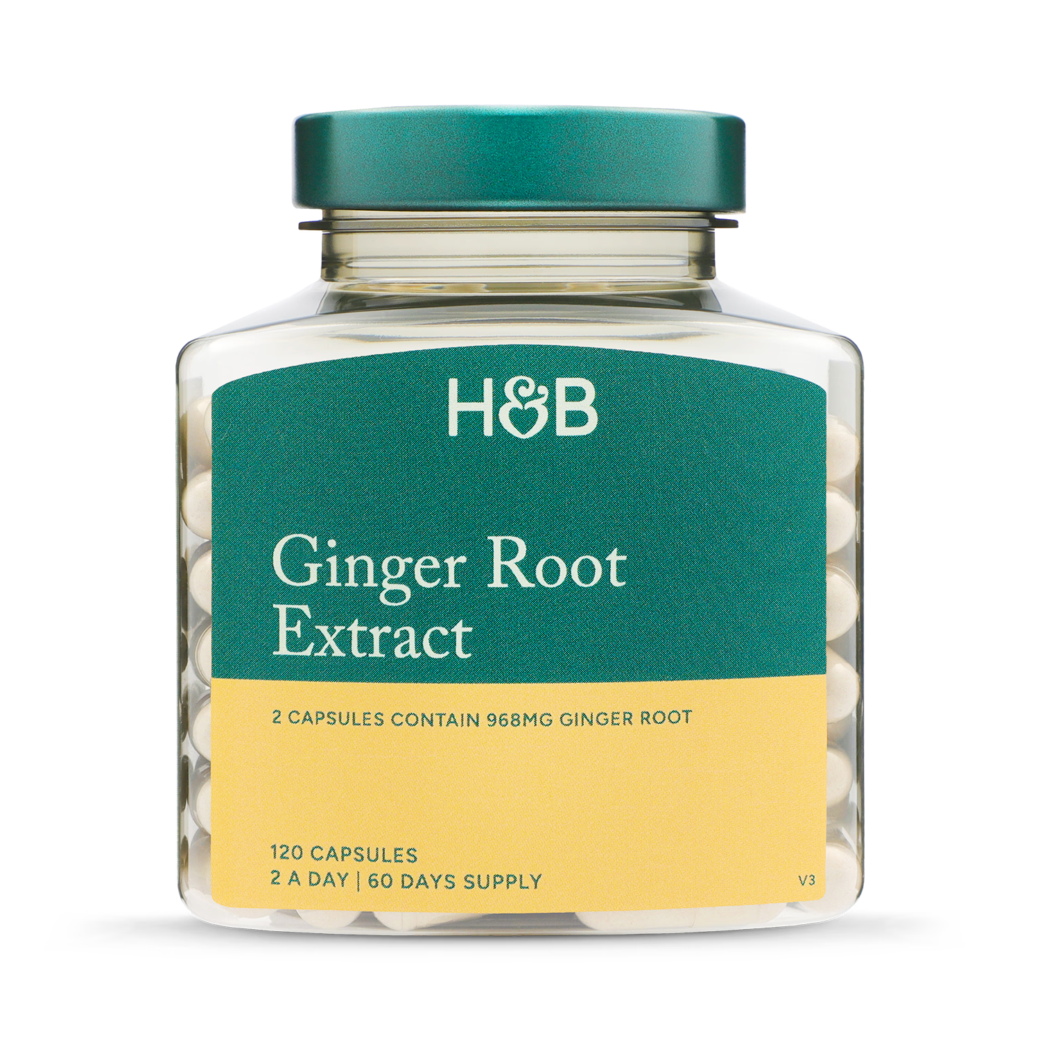 Holland & Barrett Ginger Root Extract 120 Capsules, UK version