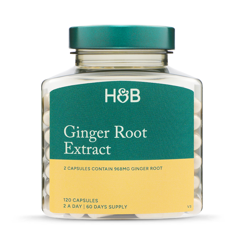 Holland & Barrett Ginger Root Extract 120 Capsules, UK version
