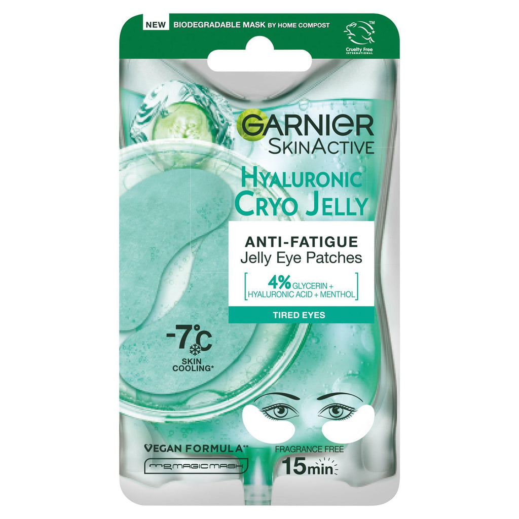 Garnier Anti Fatigue Hyaluronic Acid & Icy Cucumber Cryo Jelly Eye Patches