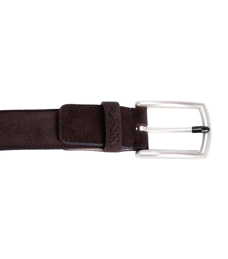 Zegna suede Triple Stitch belt, UK version