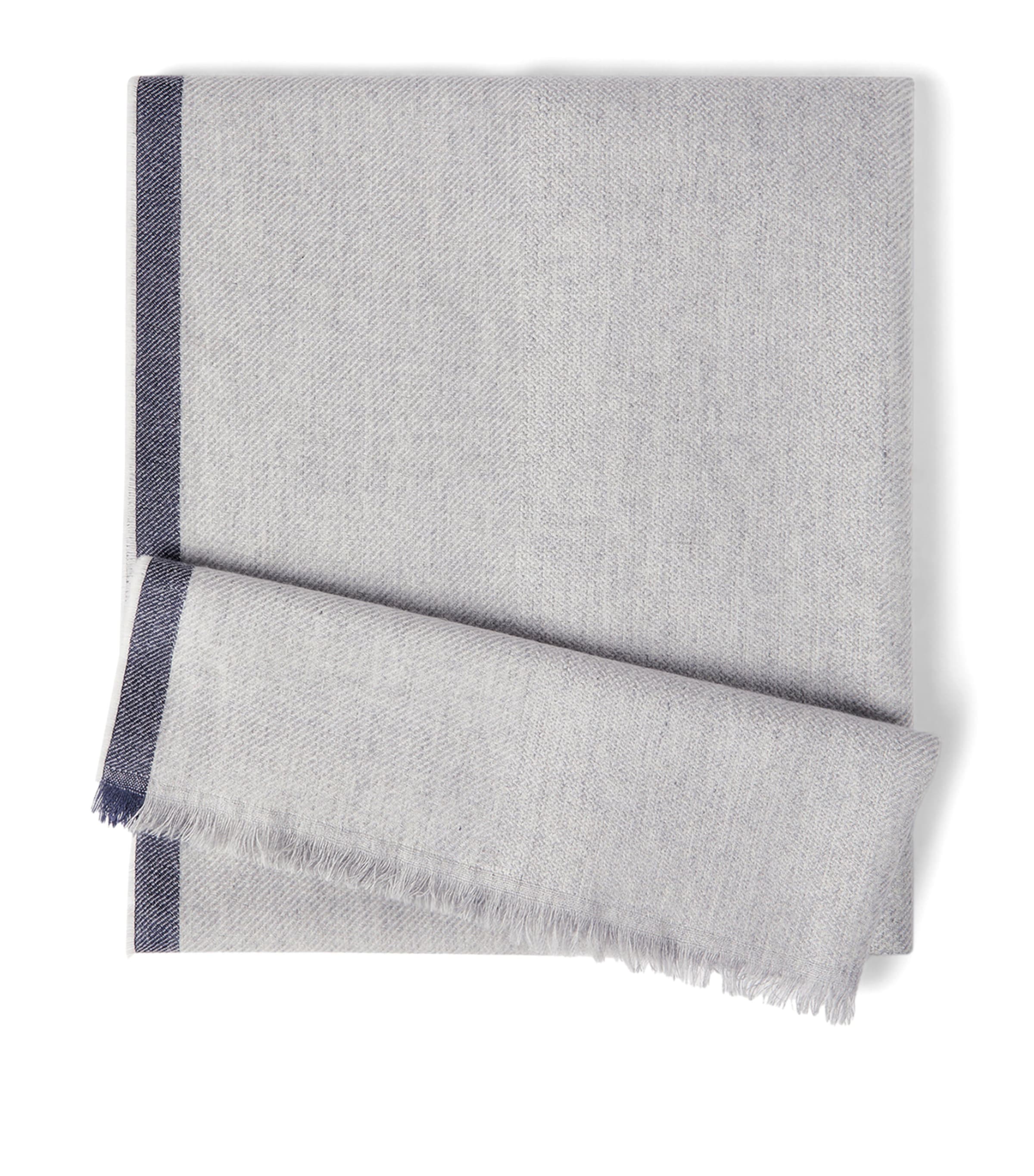 Cashmere Fringe-Trim Scarf