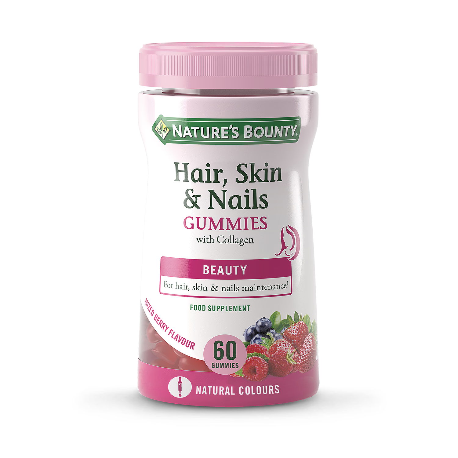 Nature's Bounty Hair Skin Nails Gummies 60 count imported from the UK