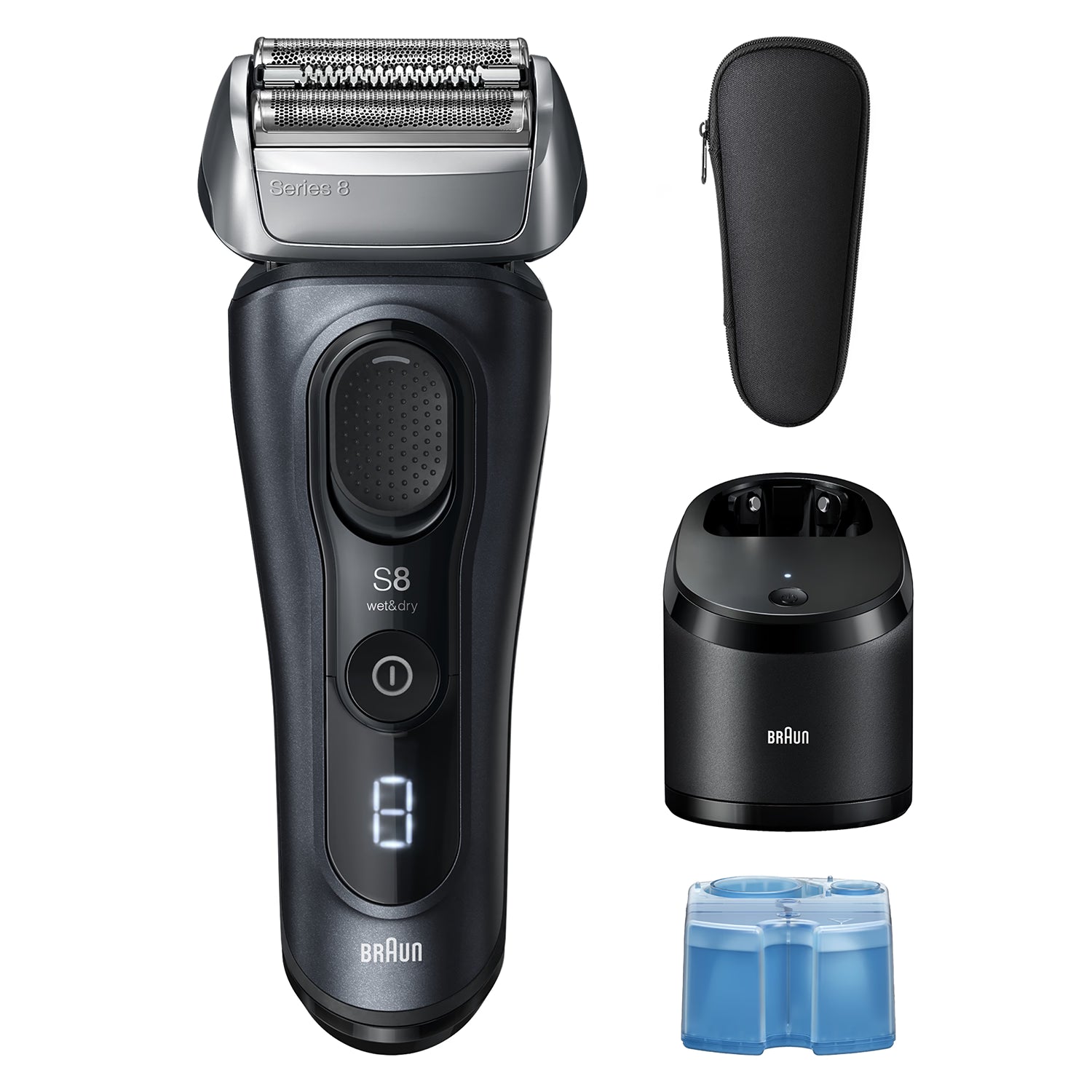 Braun Series 8 electric shaver 8663CC grey (British brand)