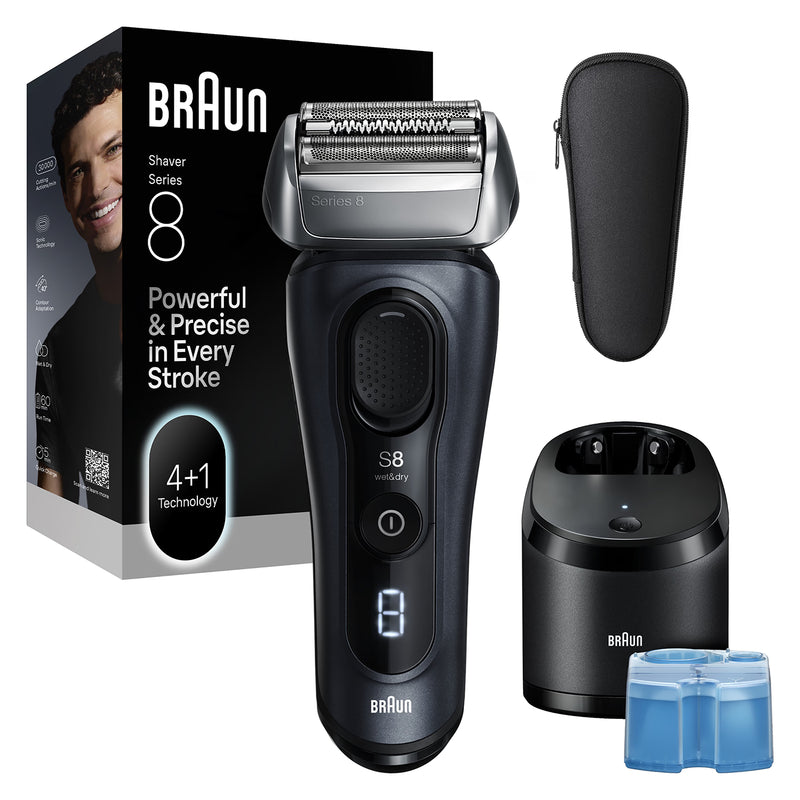 Braun Series 8 electric shaver 8663CC grey (British brand)