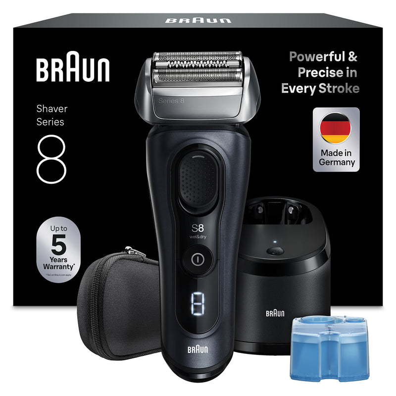 Braun Series 8 electric shaver 8663CC grey (British brand)